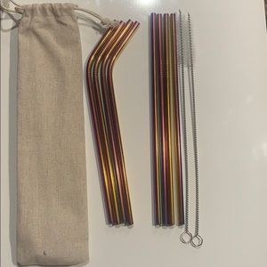 Pack of 8 metal straws 1/5$, 2/8, 3/10$